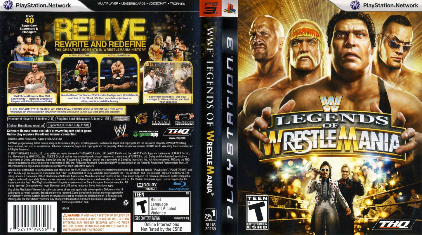 WWE Legends of Wrestle Mania Cover Art - WOI Solutions