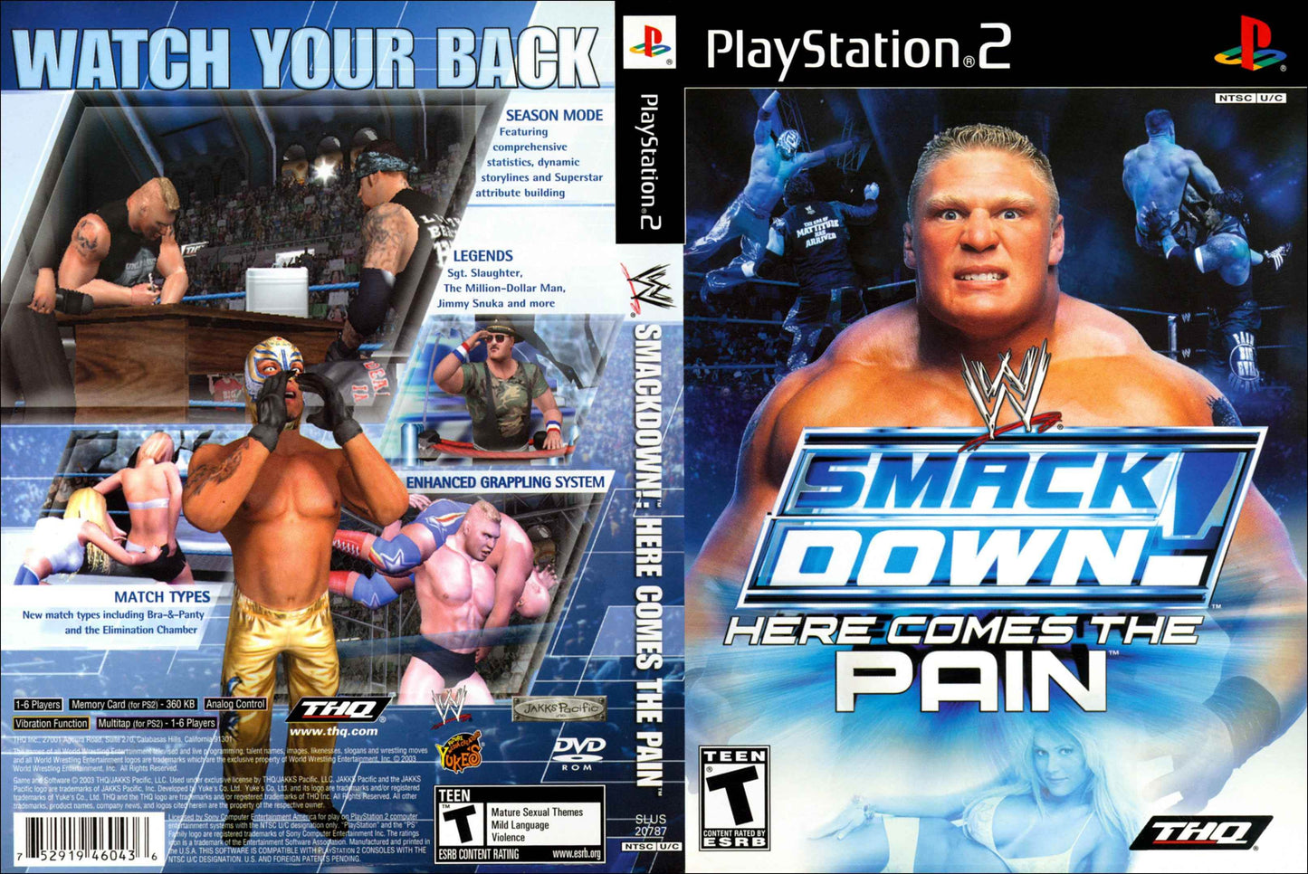 WWE SmackDown Here Comes The Pain Cover Art - WOI Solutions