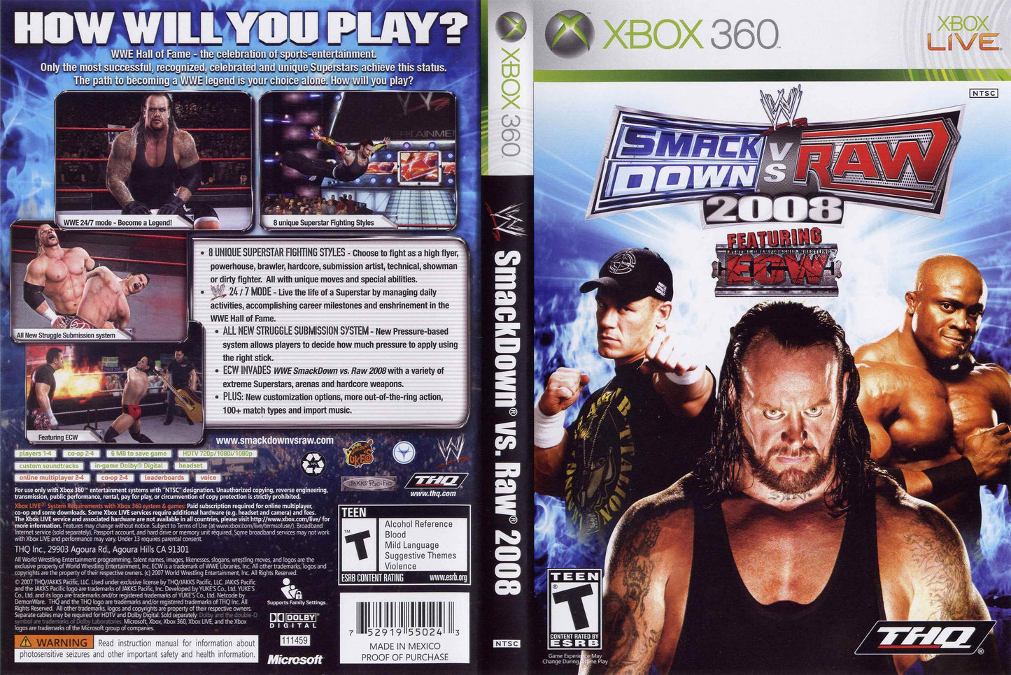 WWE SmackDown vs. Raw 2008 Cover Art - WOI Solutions