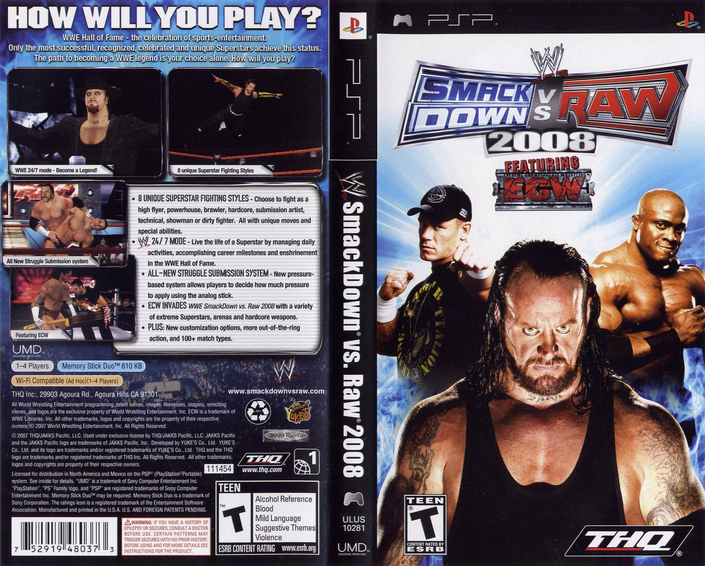 WWE SmackDown vs. Raw 2008 Cover Art - WOI Solutions