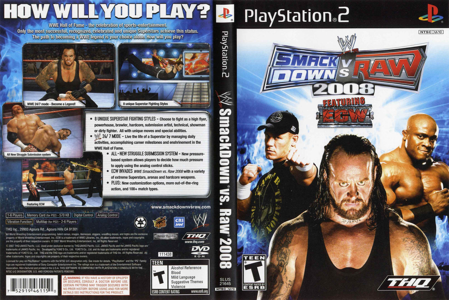 WWE SmackDown vs. Raw 2008 Cover Art - WOI Solutions