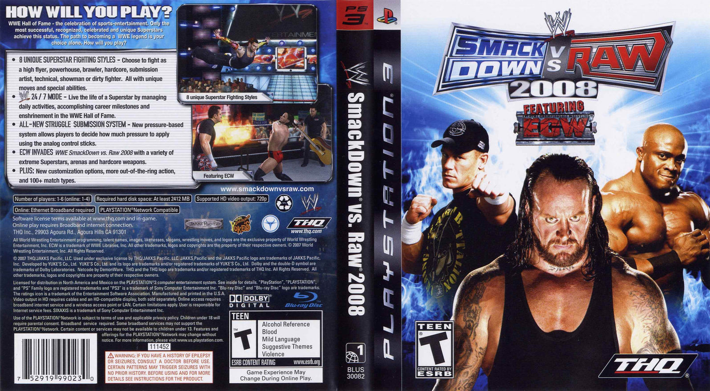 WWE SmackDown vs. Raw 2008 Cover Art - WOI Solutions