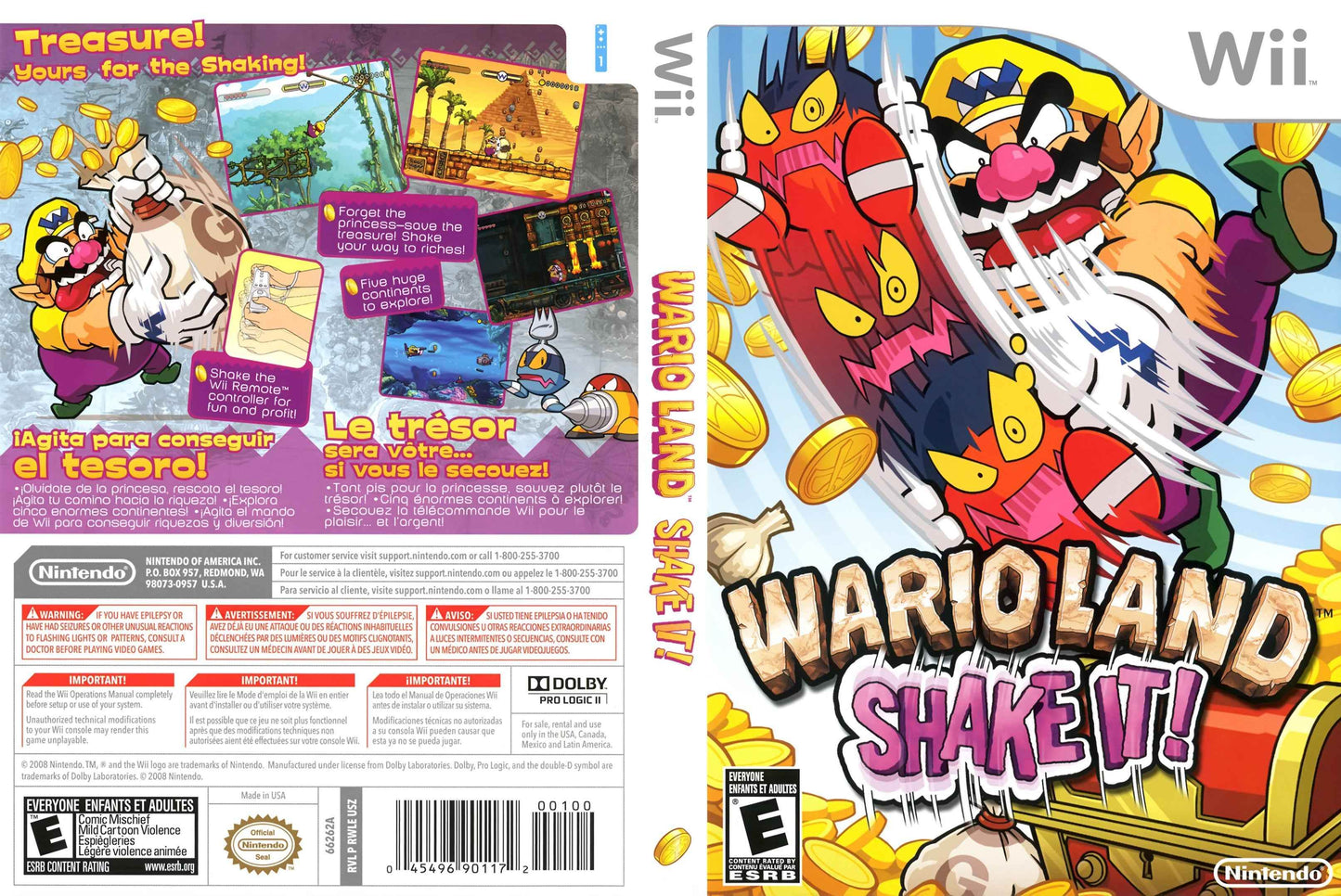 Wario Land Shake It! Cover Art - WOI Solutions