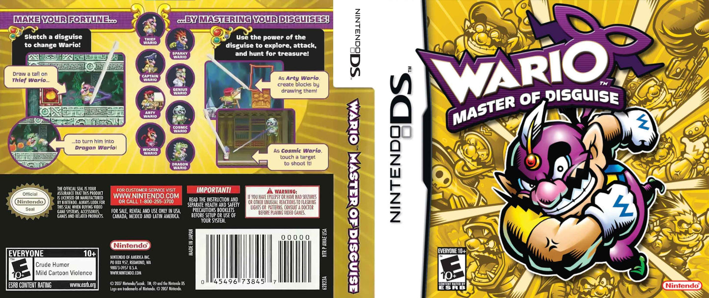 Wario Master of Disguise Cover Art - WOI Solutions