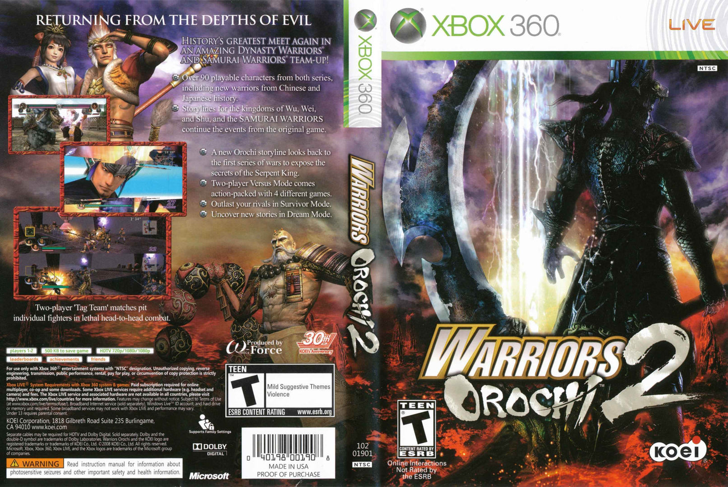 Warriors Orochi 2 Cover Art - WOI Solutions
