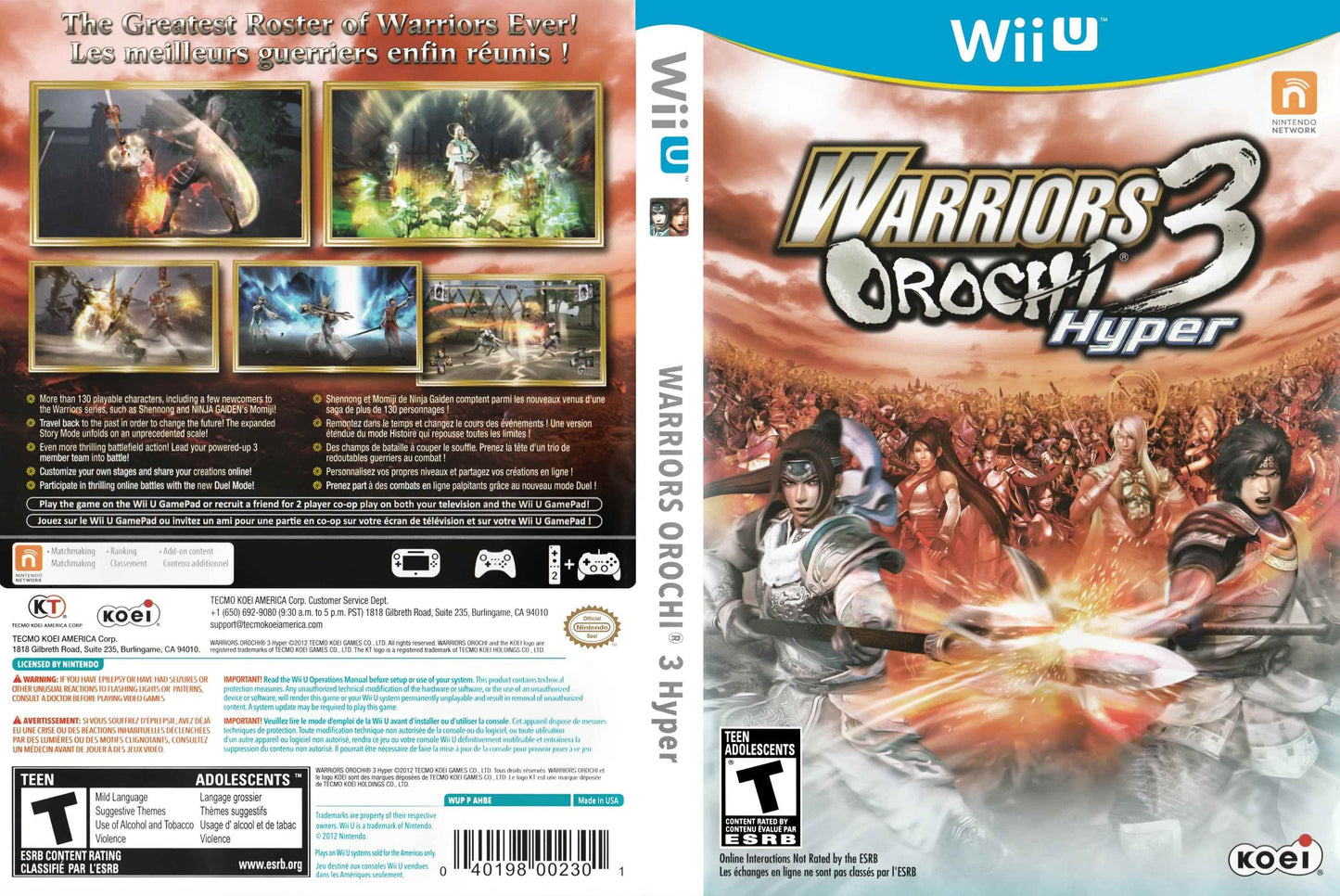 Warriors Orochi 3 Hyper Cover Art - WOI Solutions