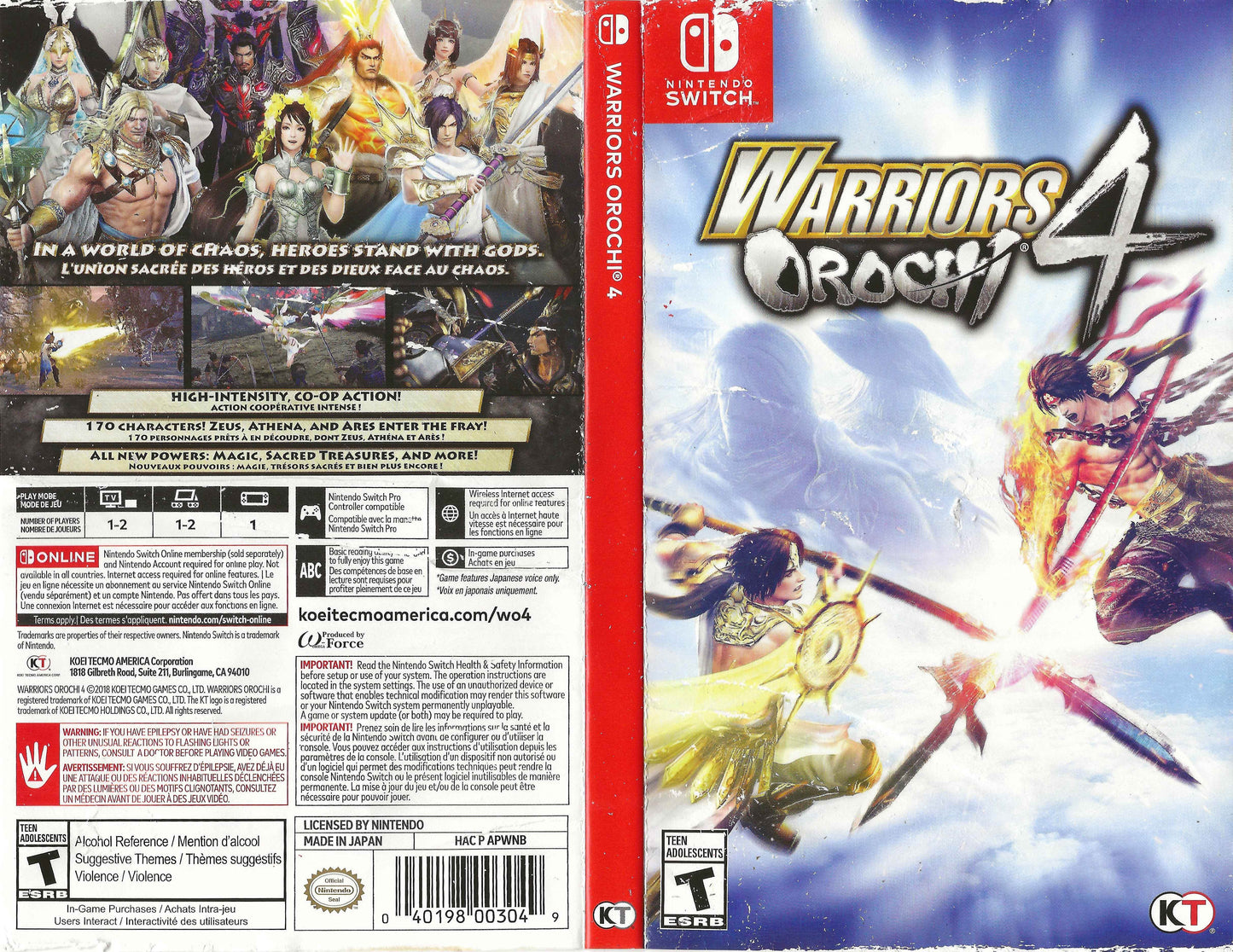Warriors Orochi 4 Cover Art - WOI Solutions