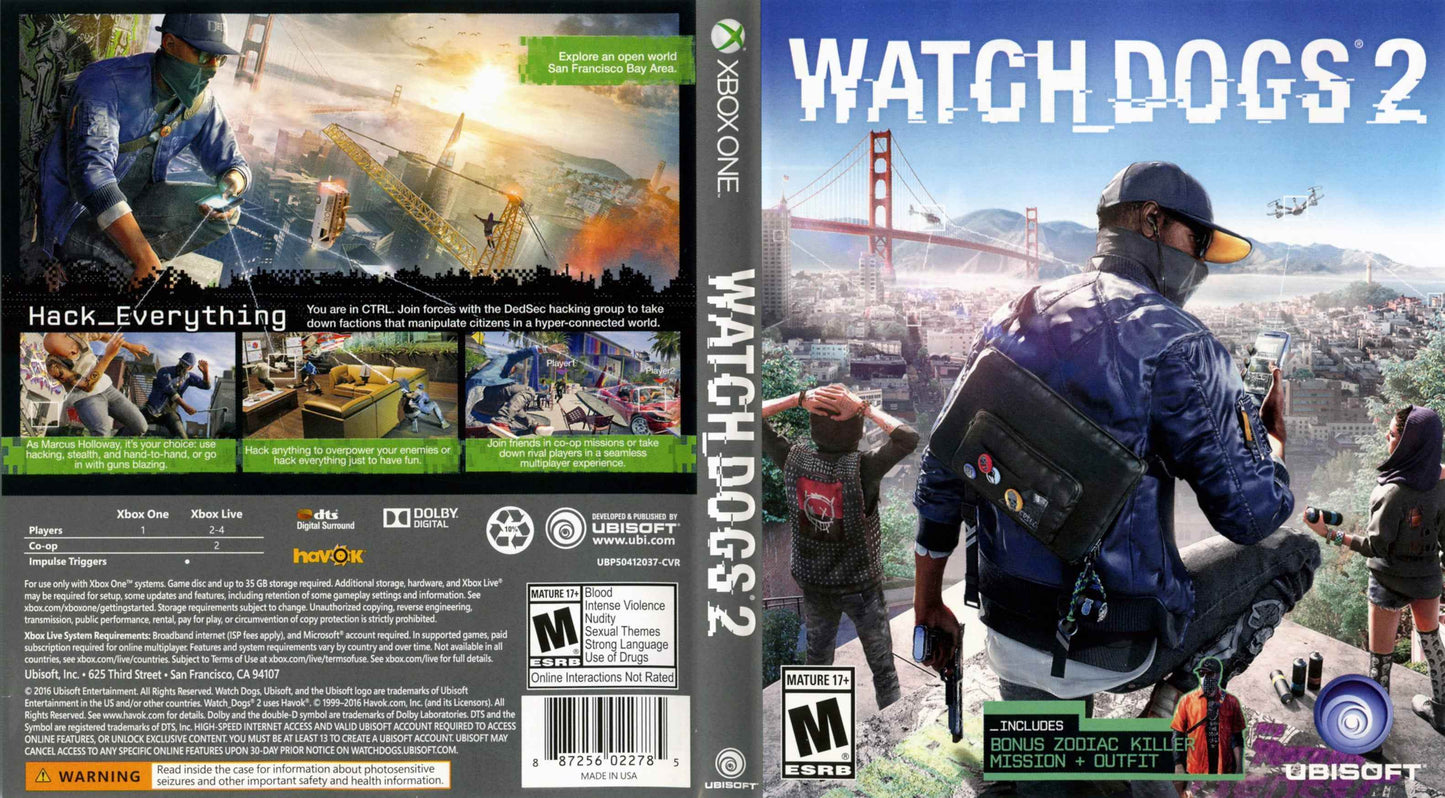 Watch Dogs 2 Cover Art - WOI Solutions