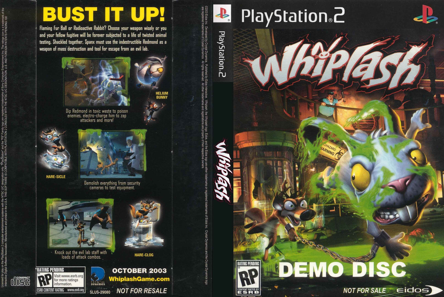 Whiplash Demo Disc Cover Art - WOI Solutions