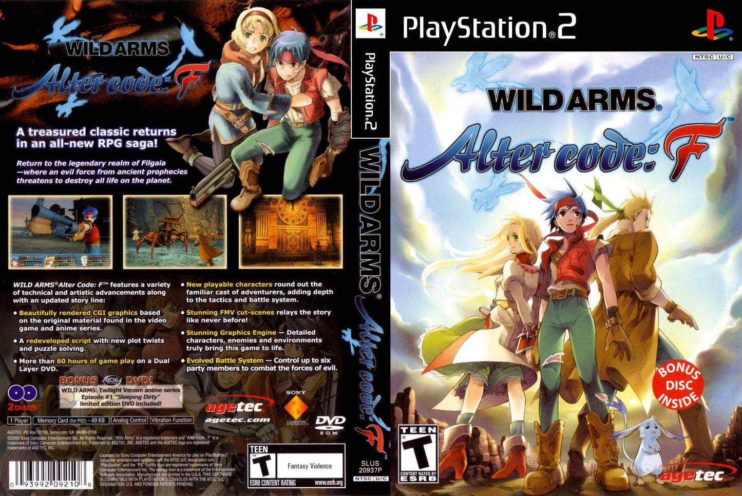 Wild Arms Alter Code F Cover Art - WOI Solutions