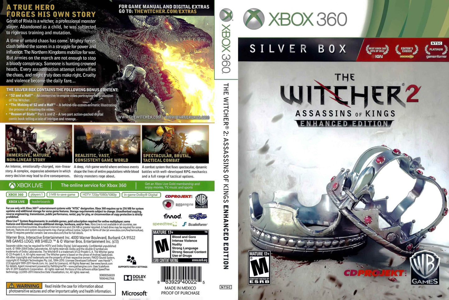 Witcher 2 Assassins of Kings, The Cover Art - WOI Solutions