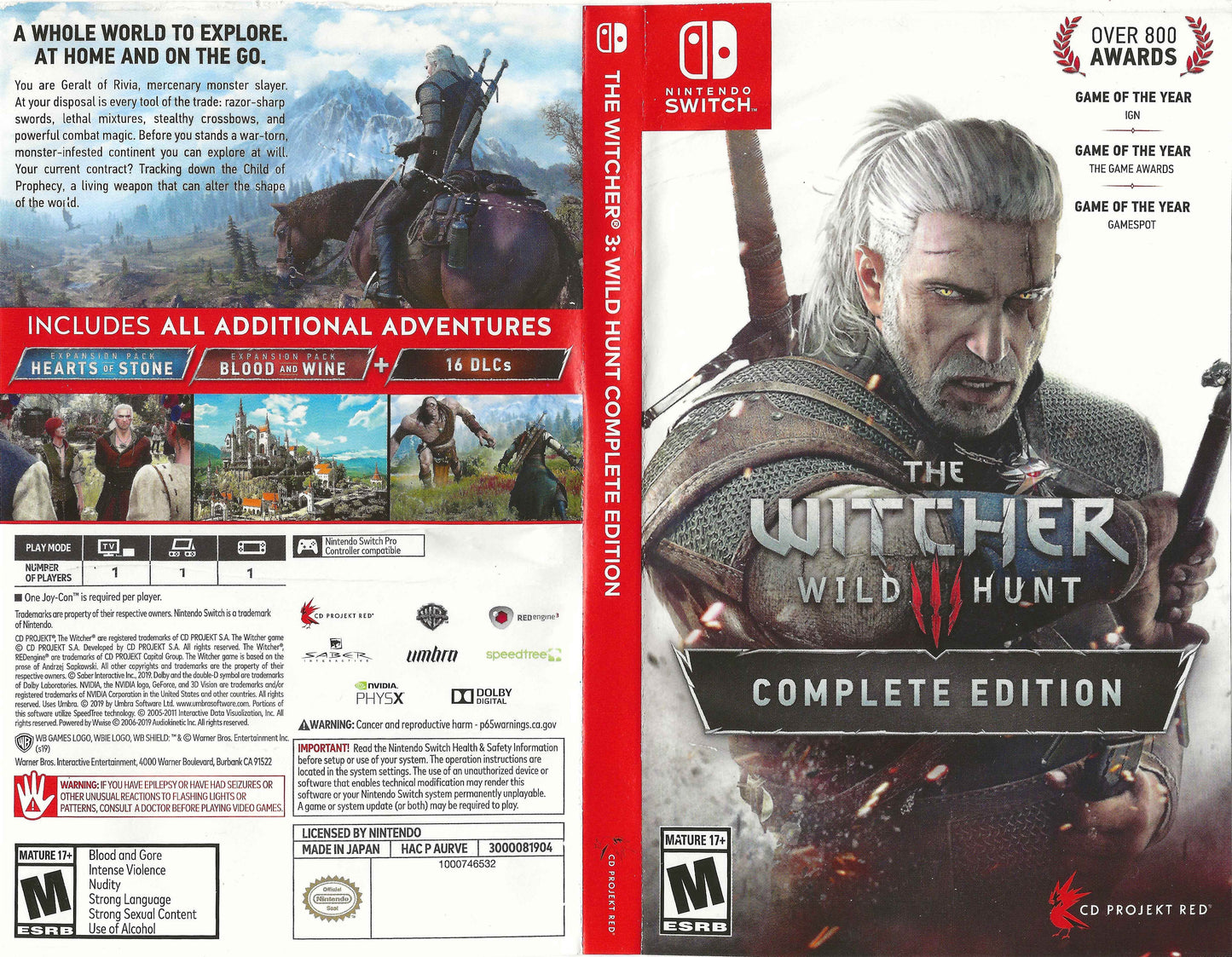 Witcher 3 Wild Hunt - Complete Edition, The Cover Art - WOI Solutions