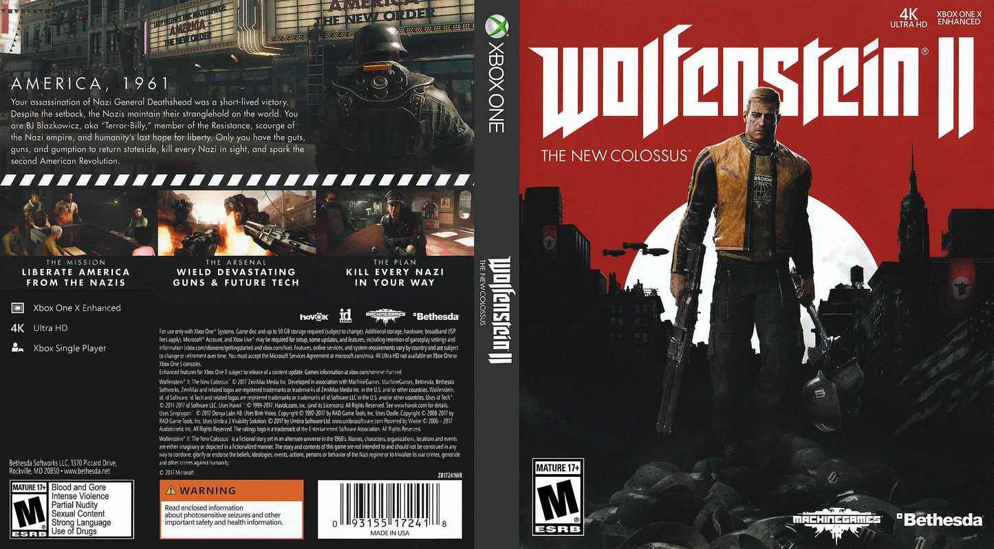 Wolfenstein 2 the New Colossus Cover Art - WOI Solutions