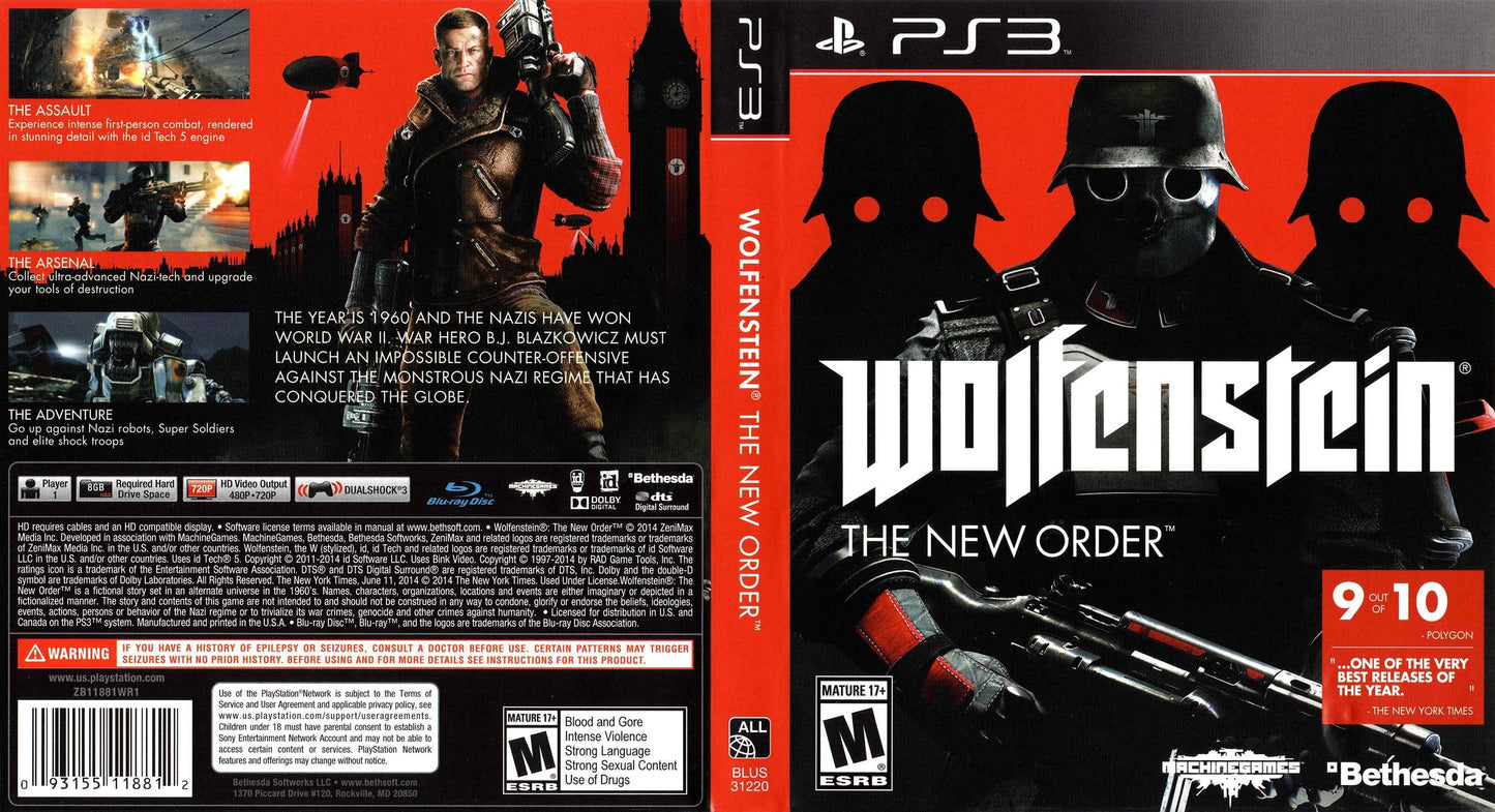 Wolfenstein The New Order Cover Art - WOI Solutions