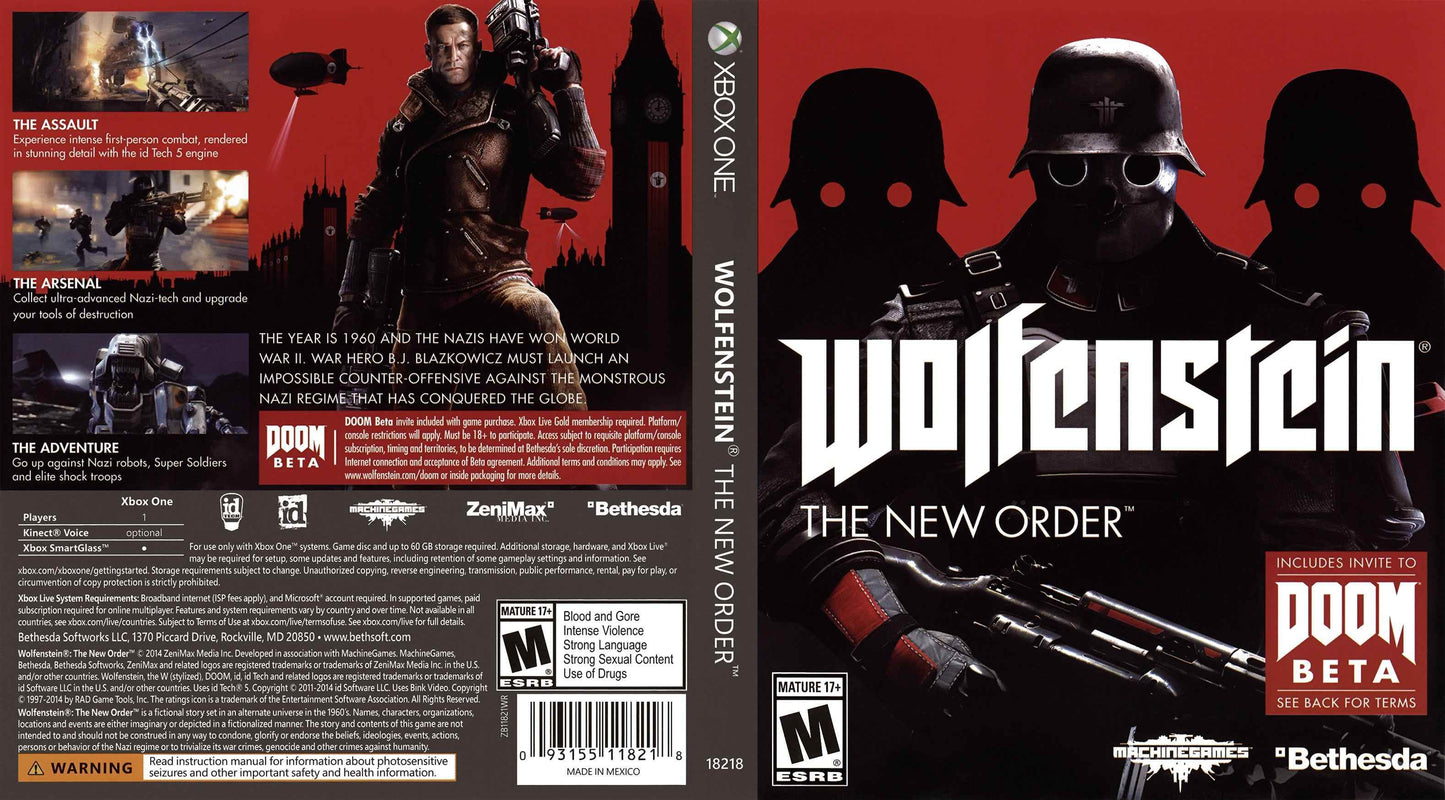 Wolfenstein the New Order Cover Art - WOI Solutions