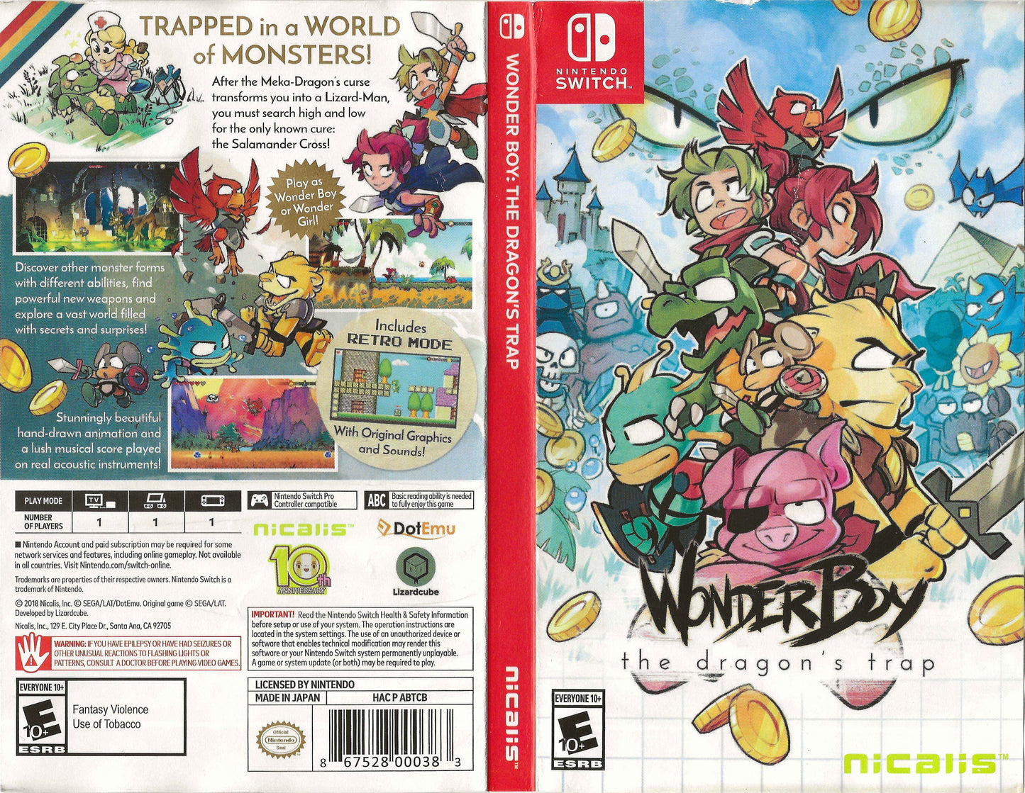 Wonder Boy The Dragon's Trap Cover Art - WOI Solutions