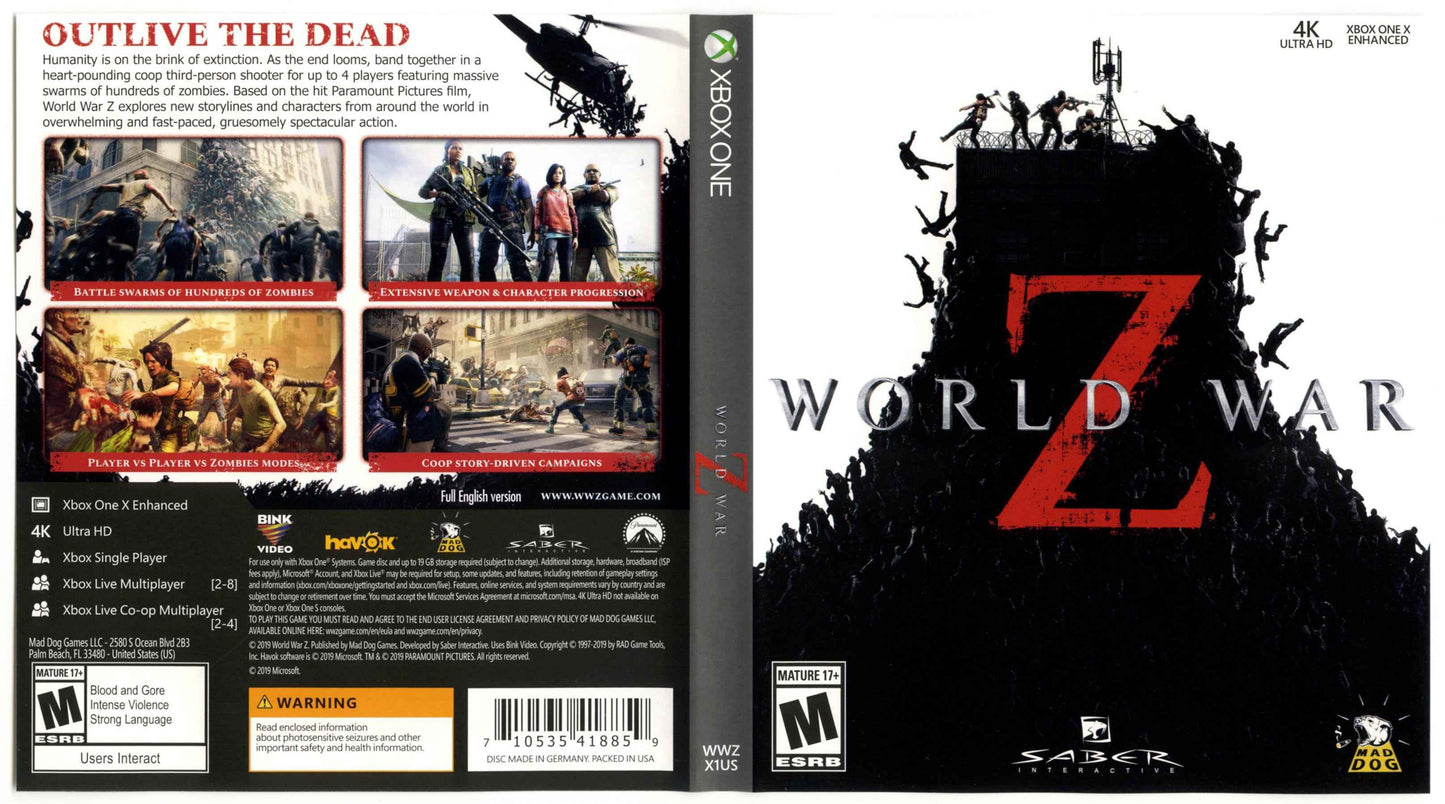 World War Z Cover Art - WOI Solutions