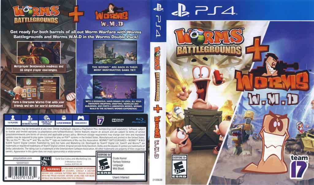 Worms Battlegrounds + Worms WMD Cover Art - WOI Solutions