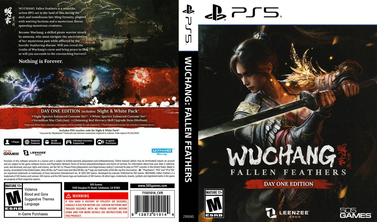 Wuchang - Fallen Feathers - Day One Edition Cover Art - WOI Solutions