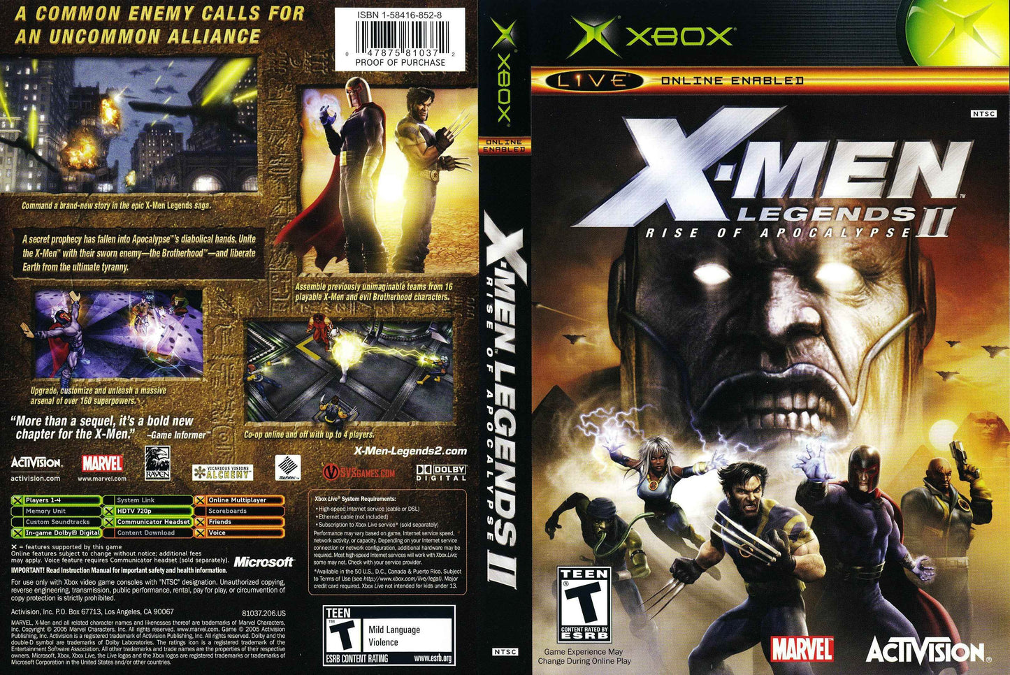 X-Men Legends 2 Cover Art - WOI Solutions