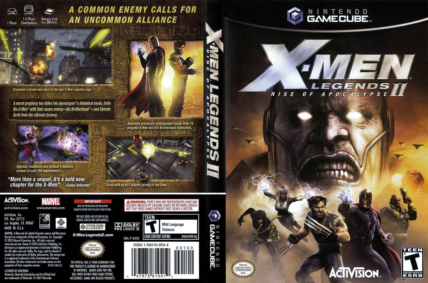 X-Men Legends II Rise Of Apocalypse Cover Art - WOI Solutions