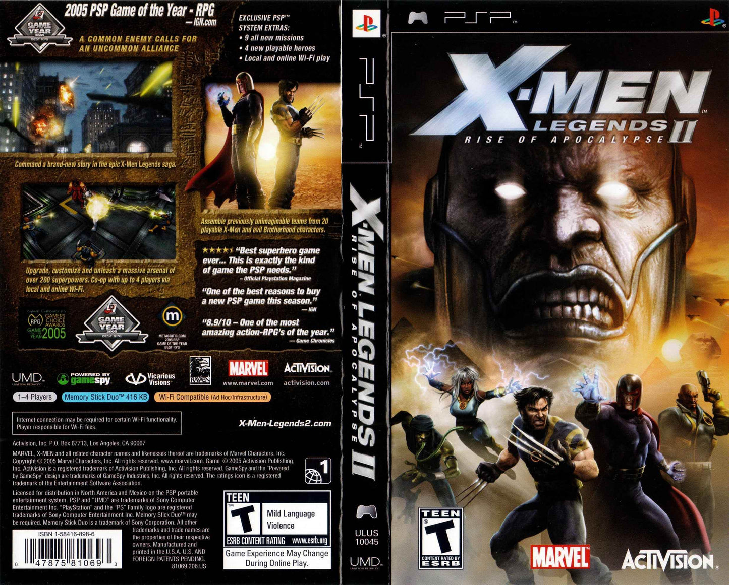 X-Men Legends II Rise of Apocalypse Cover Art - WOI Solutions