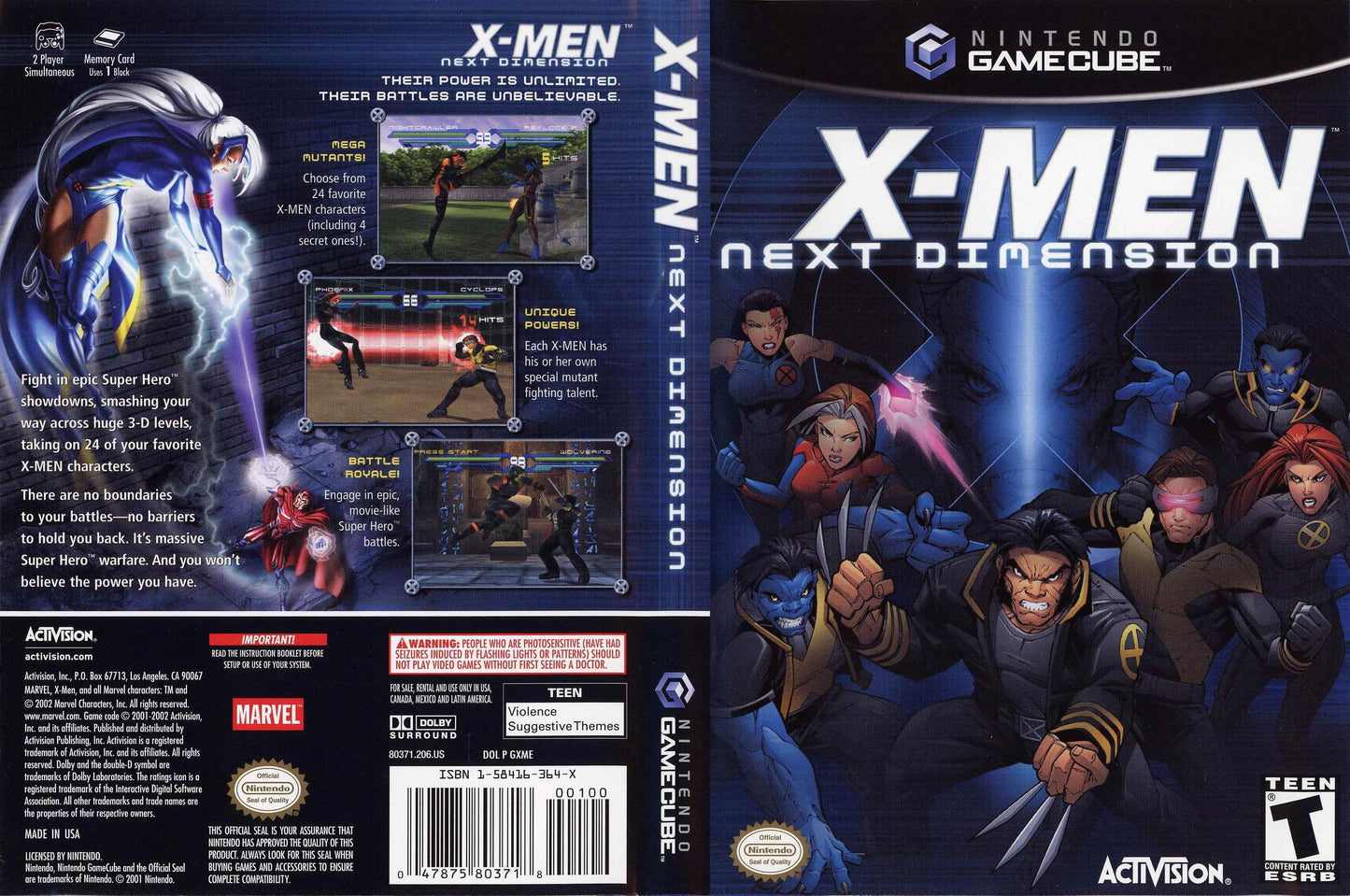 X-Men Next Dimension Cover Art - WOI Solutions