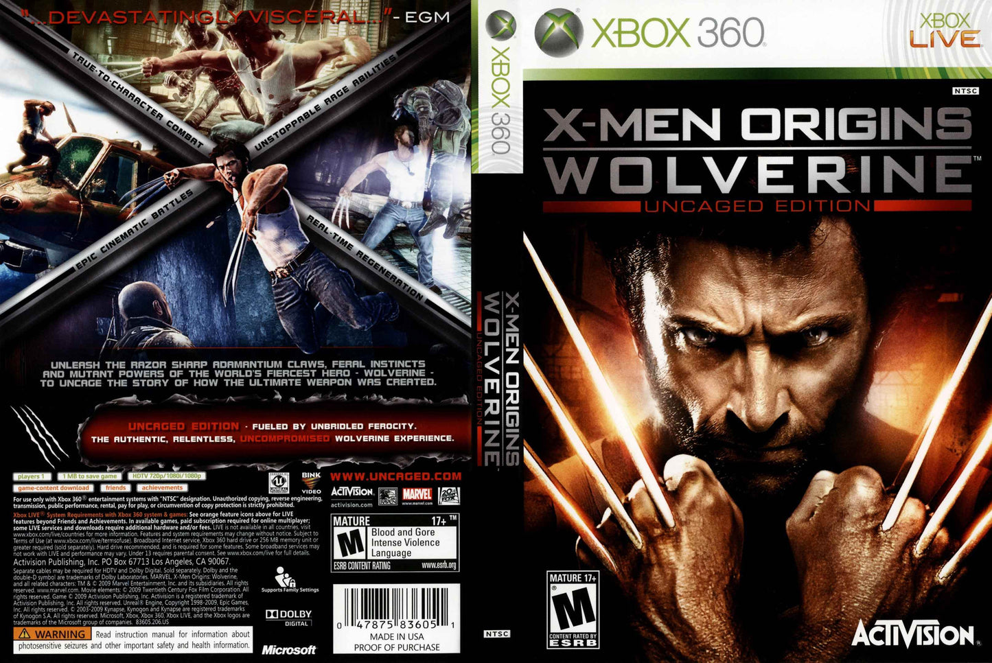 X-Men Origins Wolverine Uncaged Edition Cover Art - WOI Solutions