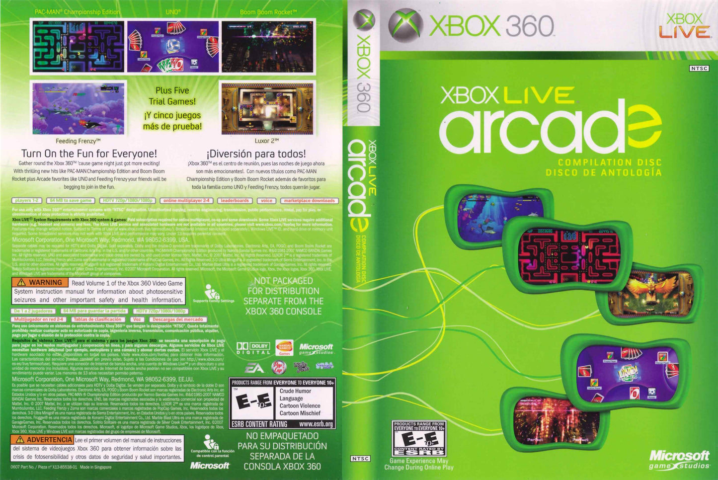 Xbox Live Arcade Compilation Disc Cover Art - WOI Solutions