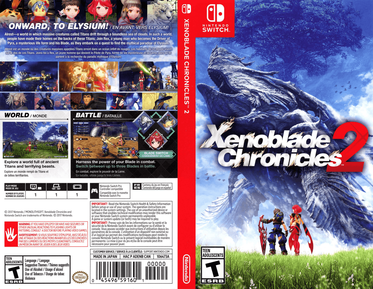 Xenoblade Chronicles 2 Cover Art - WOI Solutions