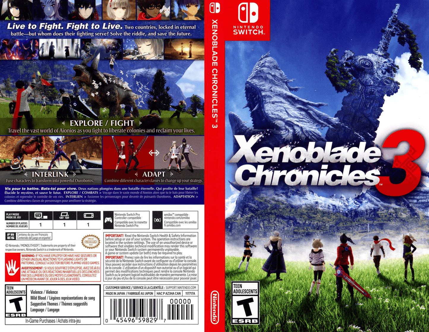 Xenoblade Chronicles 3 Cover Art - WOI Solutions