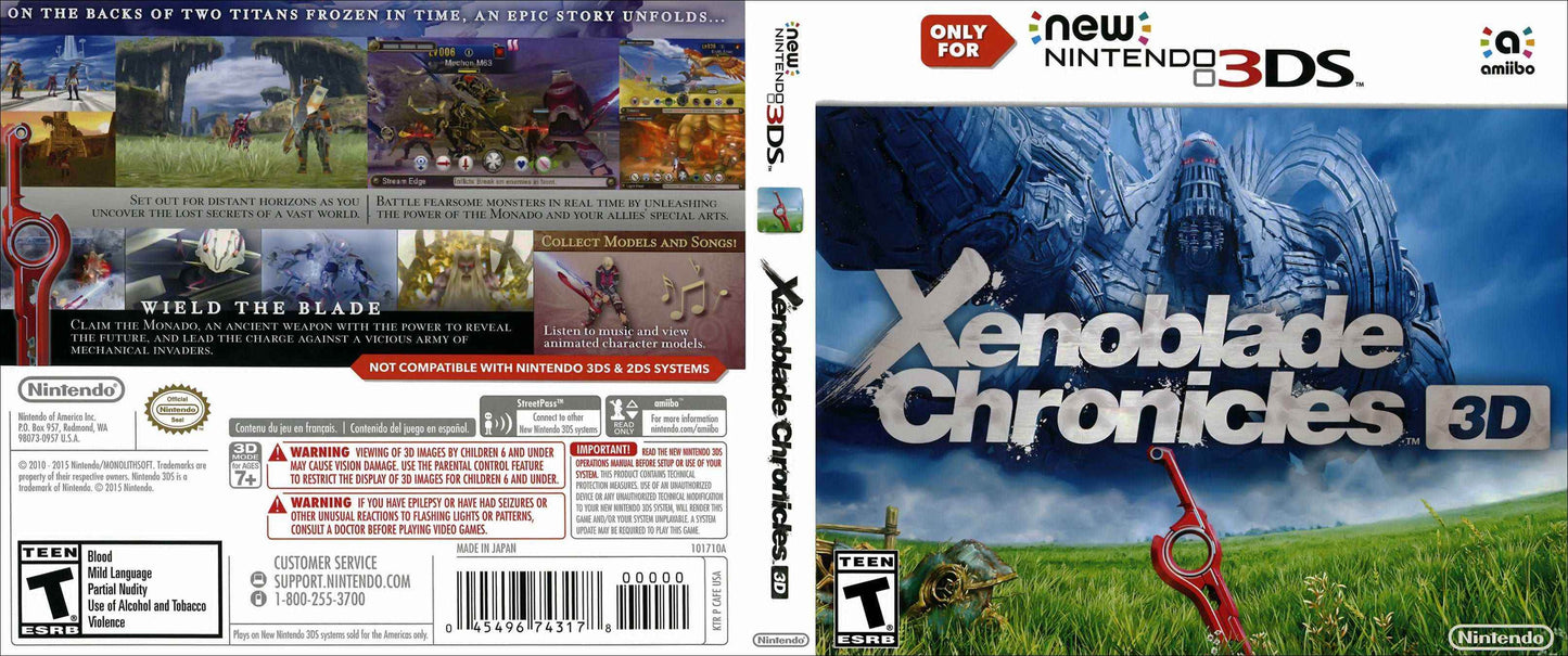 Xenoblade Chronicles 3D Cover Art - WOI Solutions