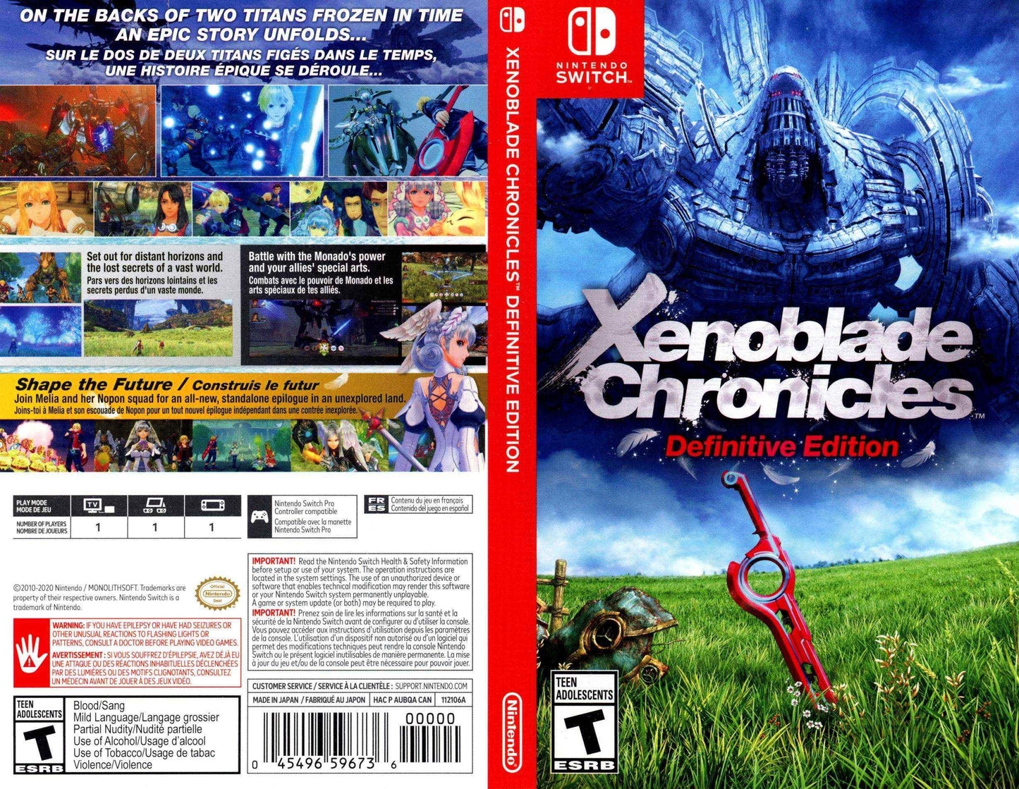 Xenoblade Chronicles Definitive Edition Cover Art - WOI Solutions