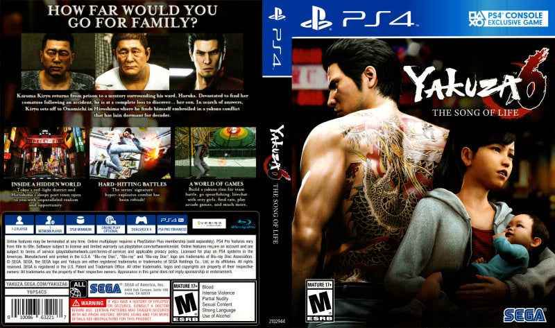 Yakuza 6 - The Song of Life Cover Art - WOI Solutions