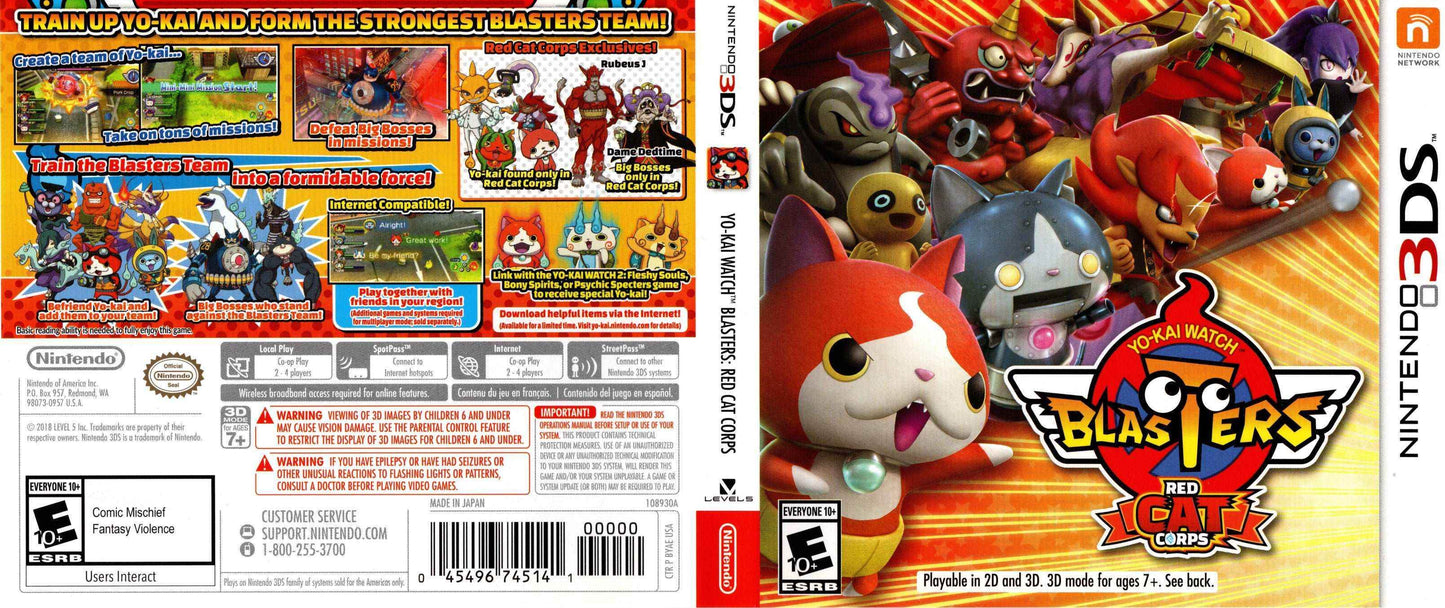 Yo-Kai Watch Blasters Red Cat Corps Cover Art - WOI Solutions