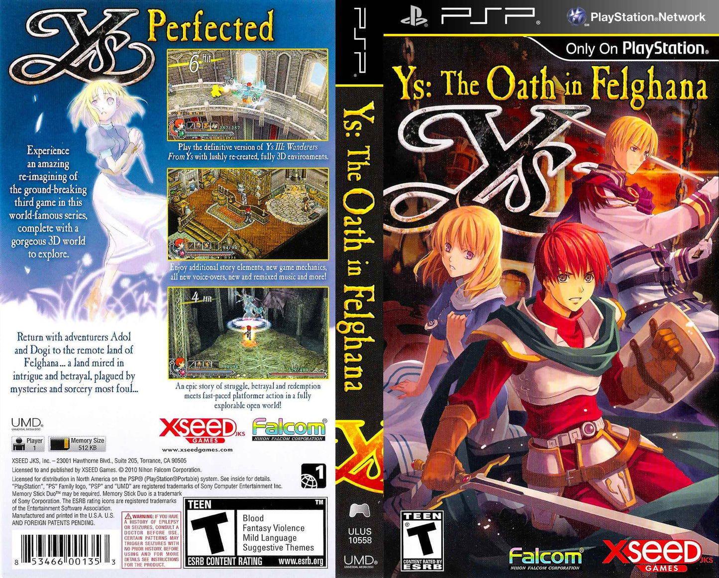 Ys Oath in Felghana Cover Art - WOI Solutions