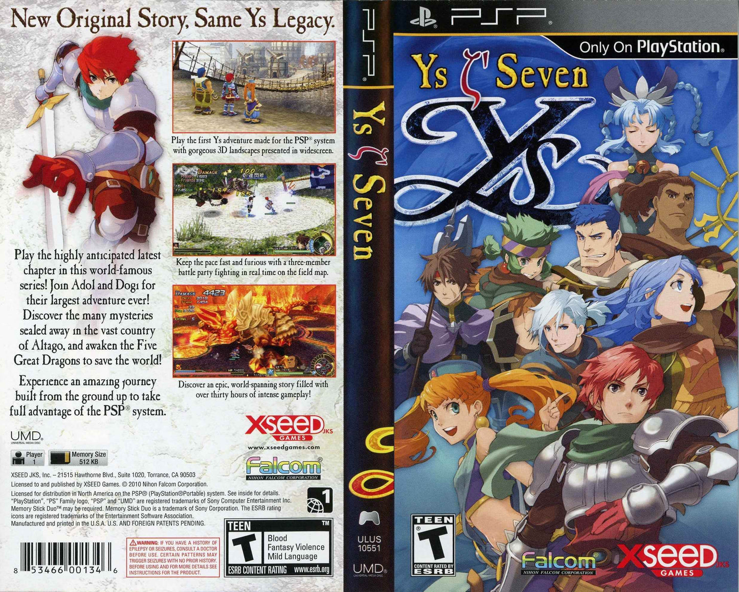 Ys Seven Cover Art - WOI Solutions