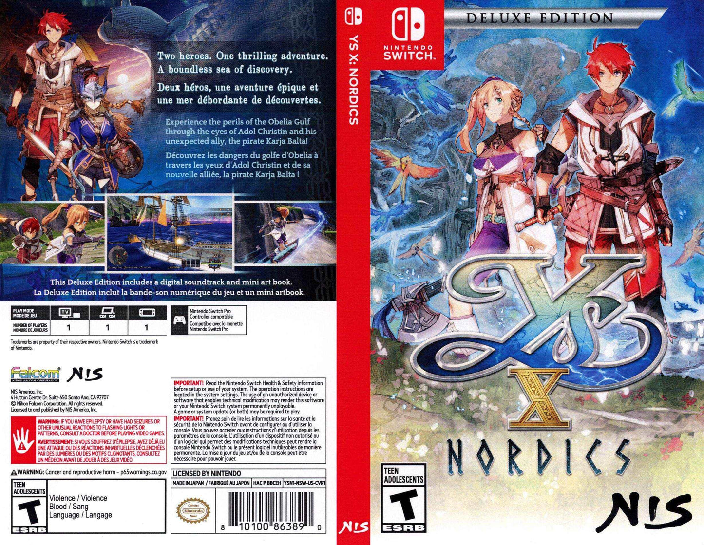 Ys X Nordics Cover Art - WOI Solutions