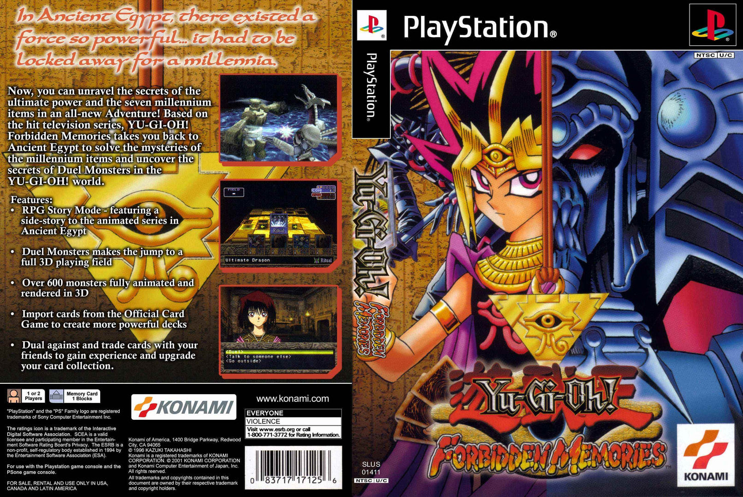 Yu-Gi-Oh! Forbidden Memories Cover Art - WOI Solutions
