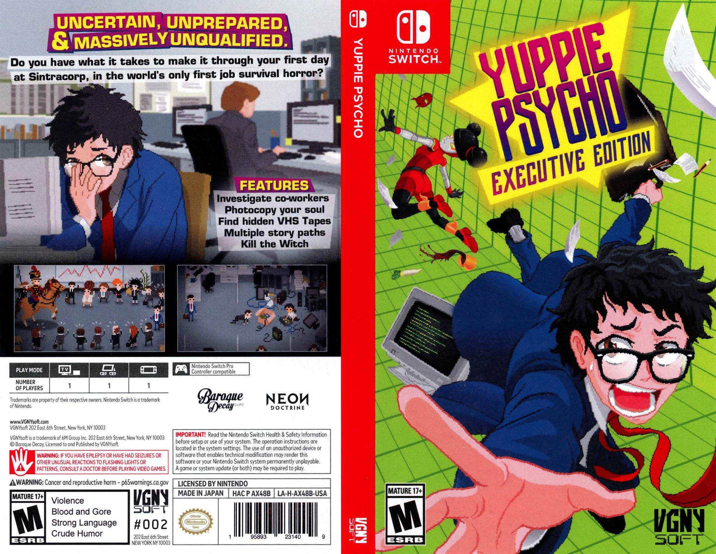 Yuppie Psycho Executive Edition Cover Art - WOI Solutions