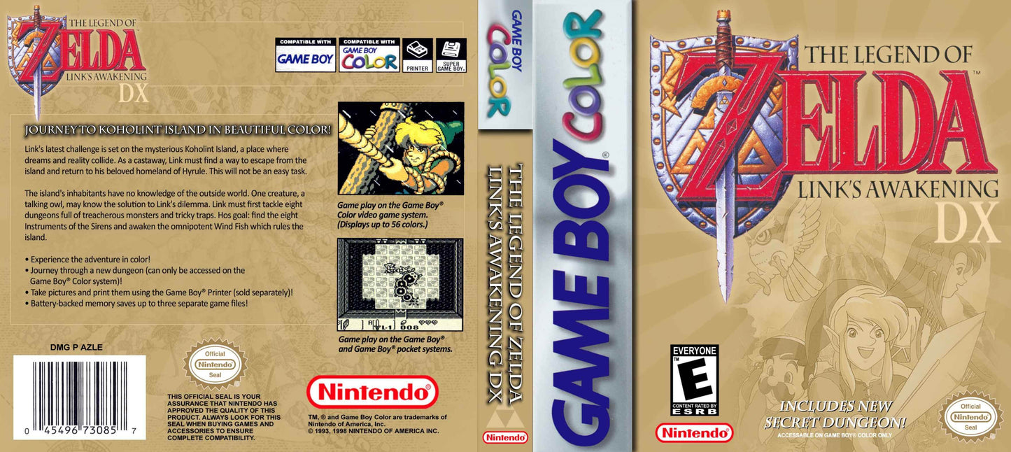 Zelda Link's Awakening DX Cover Art - WOI Solutions