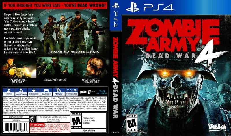 Zombie Army 4 - Dead War Cover Art - WOI Solutions