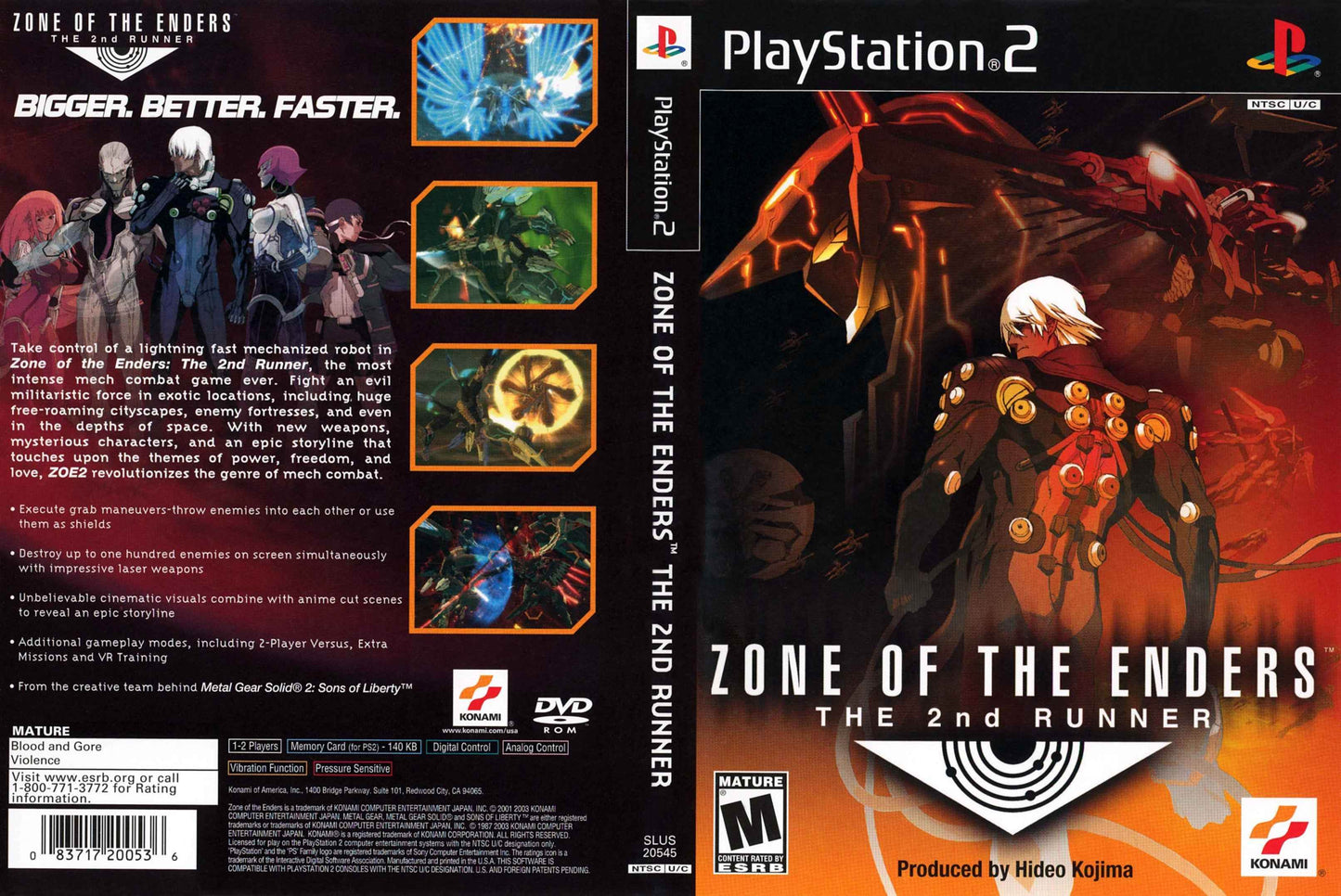 Zone Of The Enders The 2nd Runner Cover Art - WOI Solutions