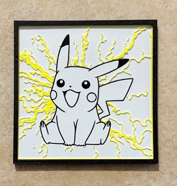 Pikachu — HueForge Layered Art Print