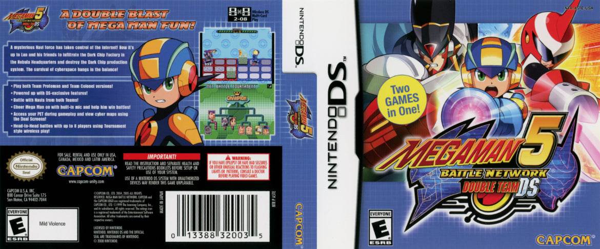 Mega Man Battle Network 5 Double Team DS Cover Art - WOI Solutions