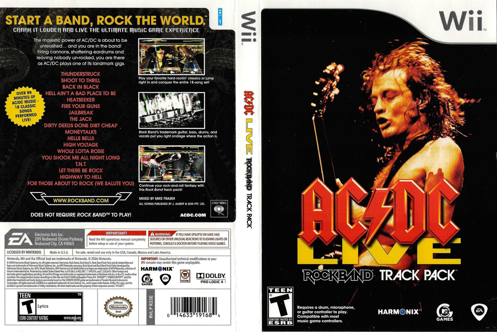 ACDC Live Rock Band Track Pack