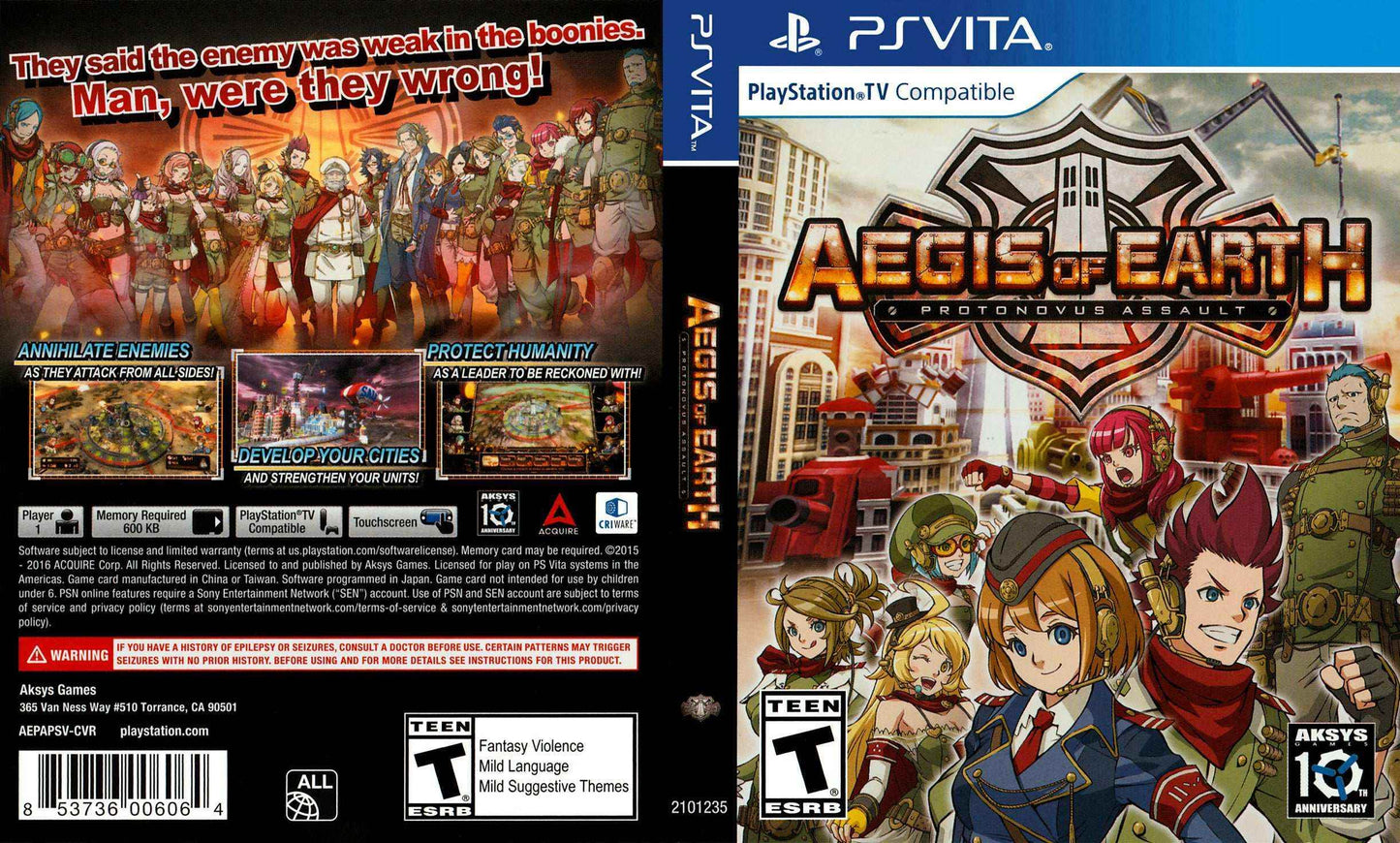 Aegis of Earth Protonovus Assault Cover Art - WOI Solutions