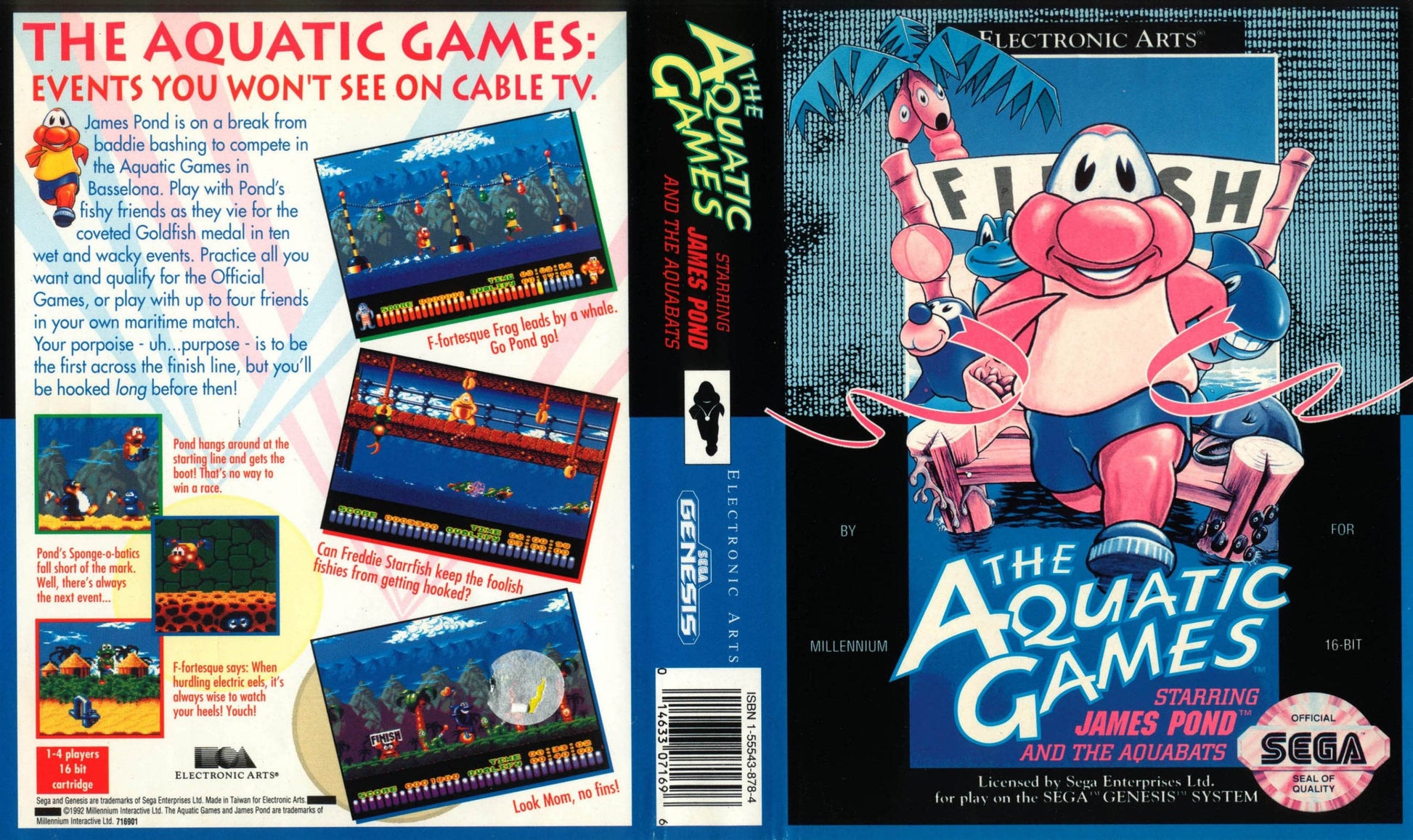 Aquatic Games Starring James Pond Cover Art - WOI Solutions
