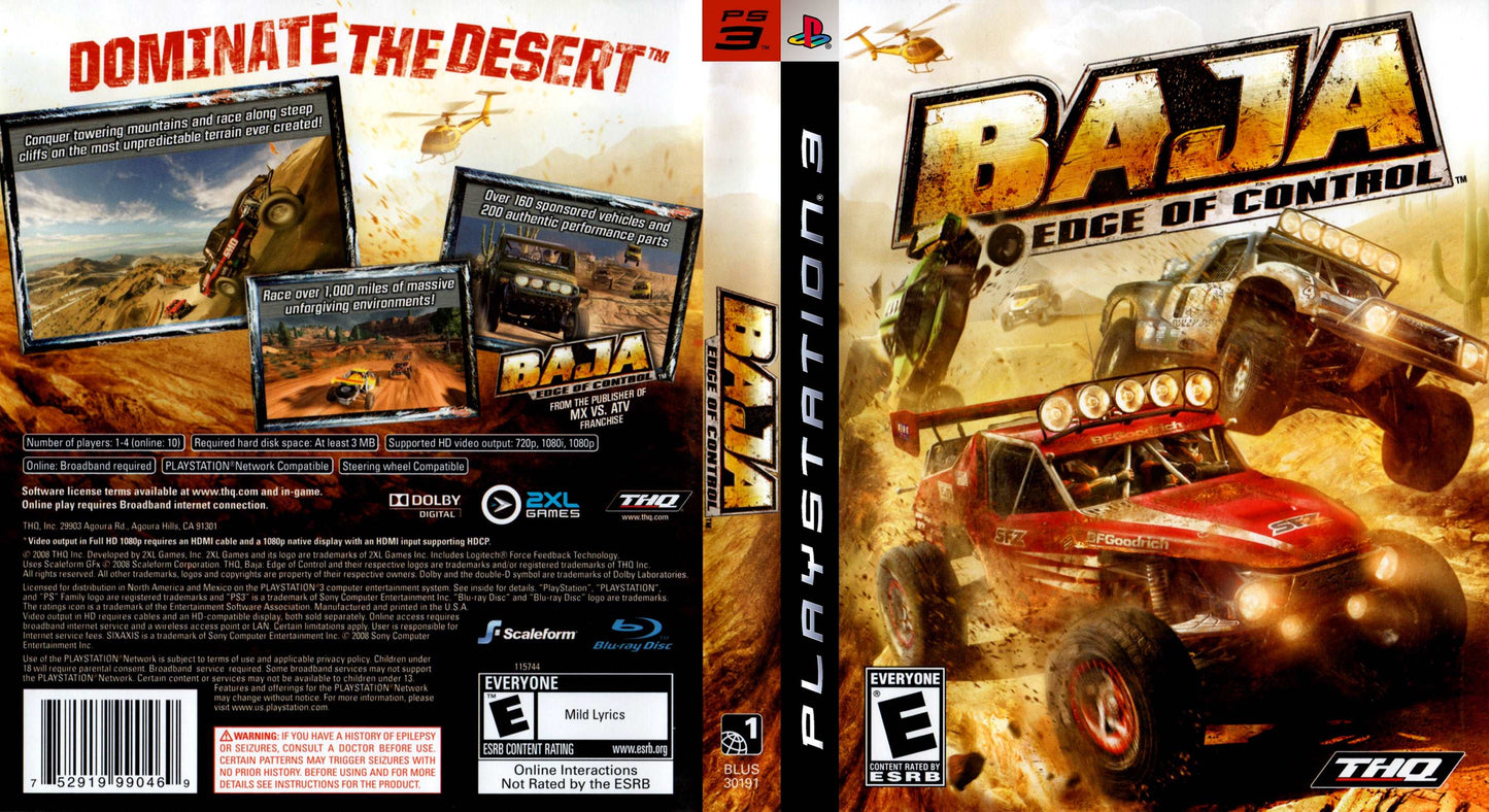 Baja Edge of Control