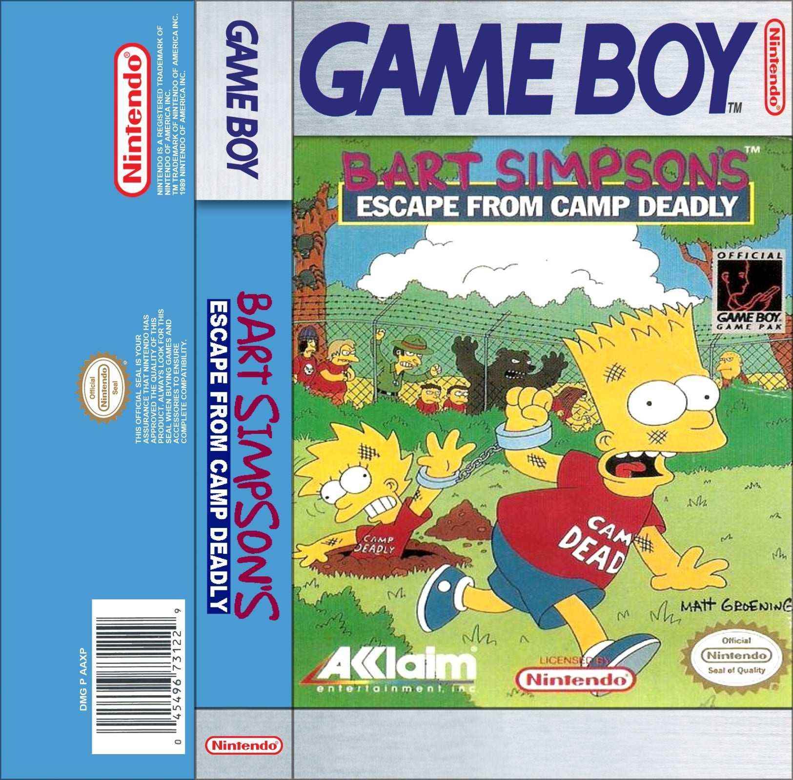 Bart Simpson's Escape from Camp Deadly Cover Art - WOI Solutions